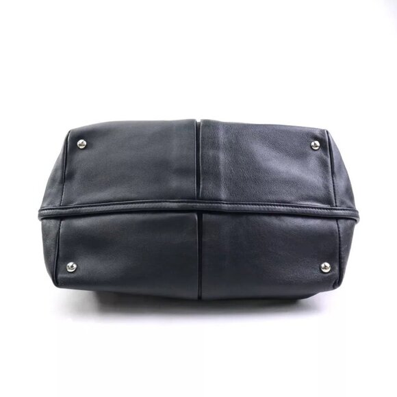 Auth Salvatore Ferragamo Vara Ribbon Handbag Shoulder Bag Black Leather h30837g - Picture 4 of 14